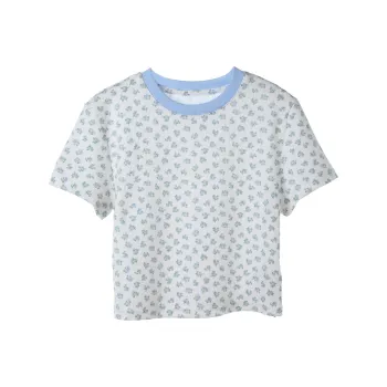 Y.Y.V T Shirt Women's Blue Floral