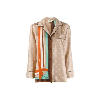FENDI Shirts Women's Yellow Brown