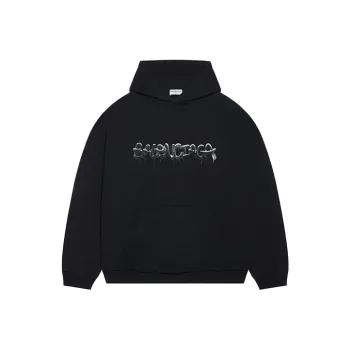 Balenciaga Women's Slime Wide Fit Hoodie Black