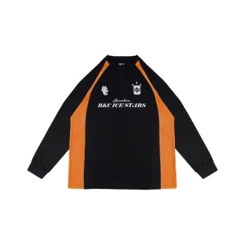 BKCXZICE Basketball Jerseys Unisex Black & Orange