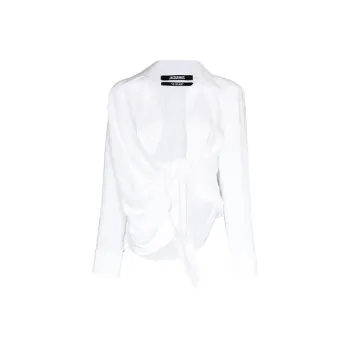 Jacquemus Bahlia Tie Up Detailed Blouse