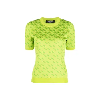 VERSACE La Greca print Top