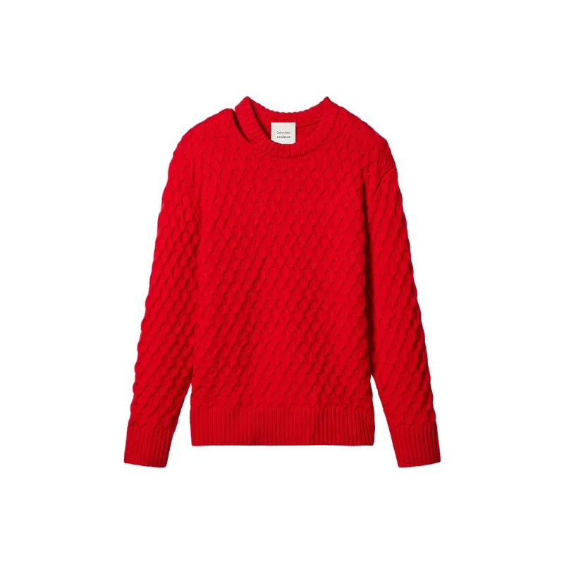 CALVIN KLEIN Spring Festival Red Magenta Sweater Women's-3