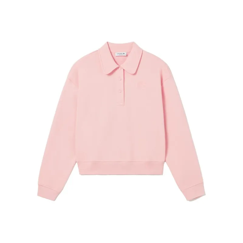 LACOSTE Logo embossed Cotton Sweatshirt-0