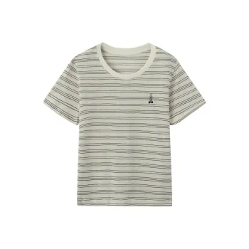 TEME T Shirts Women's Black White Stripes