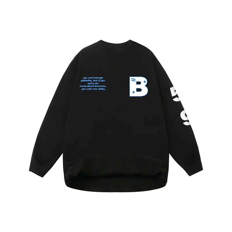 LESS BEARS Crew Neck Pullover Sweatshirt Unisex-7