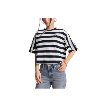 Lee Drop Shoulder Sleeve T Shirt Women's Navy Blue