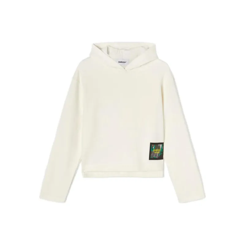 AMBUSH Wksp Patch Hoodie White-0