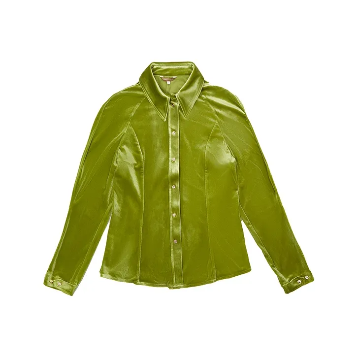 D. MARTINA QUEEN Shirts Women's Yellow Green-0