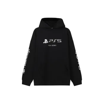 Balenciaga X PlayStation Oversize Cotton Hoodie Black