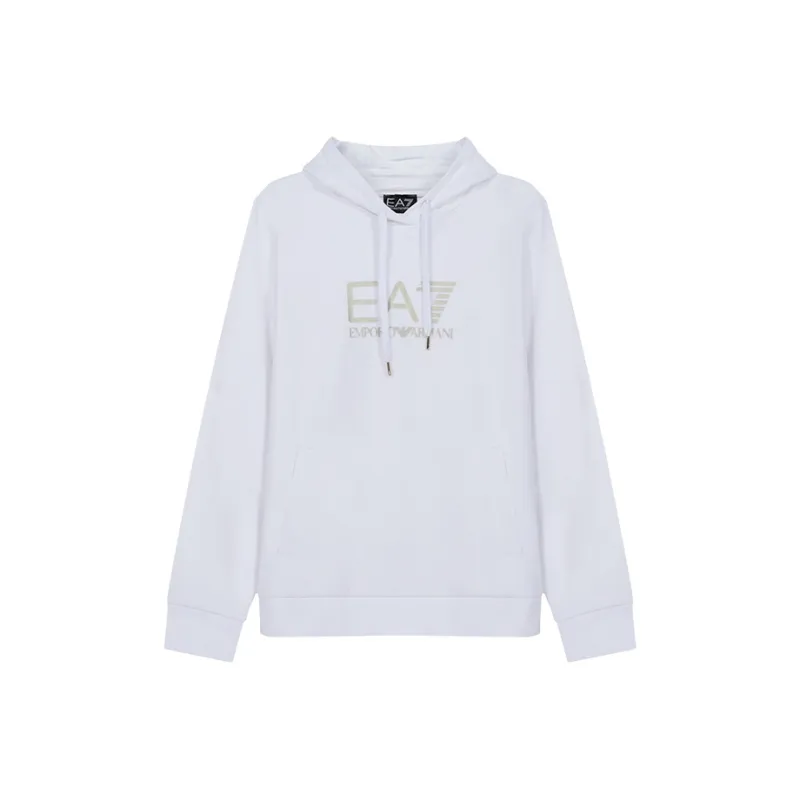 EMPORIO ARMANI Gold Embossed Logo Hoodie-0