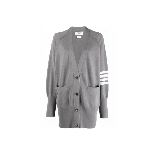 THOM BROWNE 4 Bar Long Sleeved Knit Cardigan