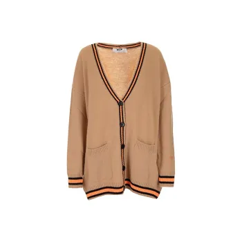 MSGM FW21 Loose Fit Knitwear Women's Light Brown