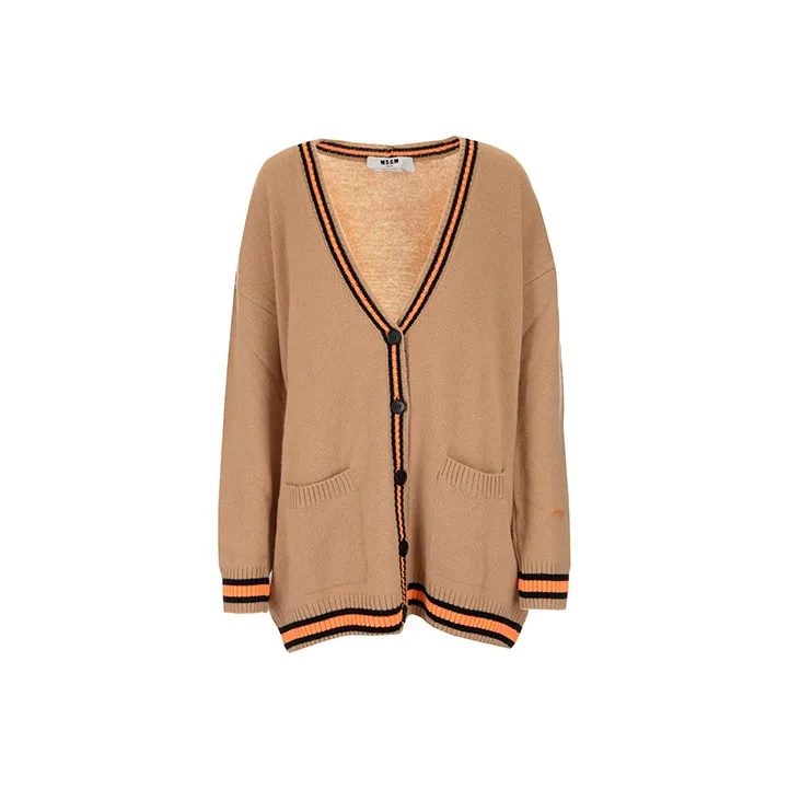 MSGM FW21 Loose Fit Knitwear Women's Light Brown-0