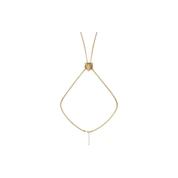 Roberto Cavalli Tiger Head Lariat Necklace