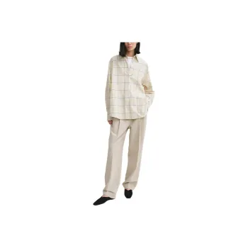 TOTEME Windowpane print Poplin Shirt