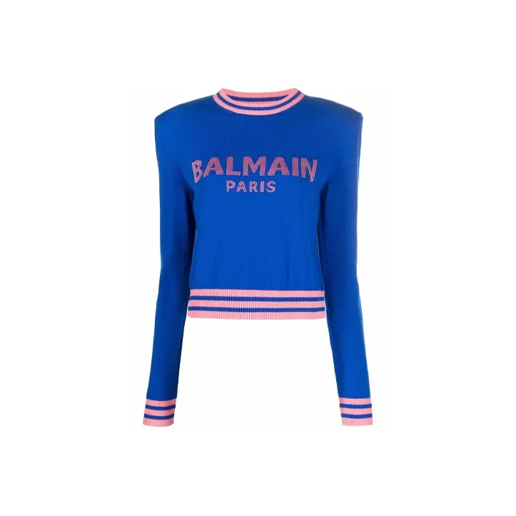 BALMAIN FW21 Sweater Women's Blue-0