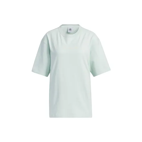 Adidas Originals Drop Shoulder Sleeve T Shirt Women's Symbol Green