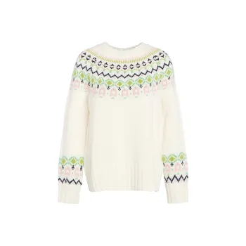 BARBOUR Melville Knitted Jumper Sweater Women's White