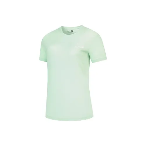 QIAODAN T Shirt Women's Ice Porcelain Green