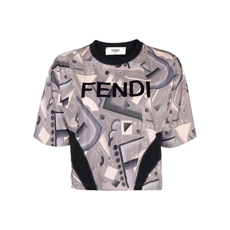 FENDI T-Shirts Women's Brown-0