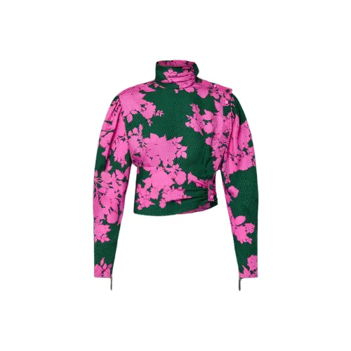 LOUIS VUITTON Bouquet Print Button Blouse