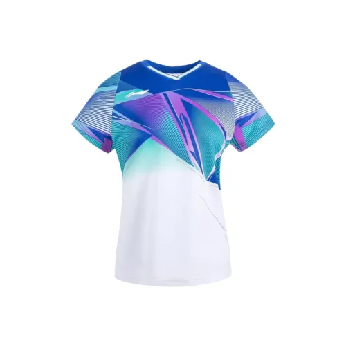 LiNing T Shirt Women's White Blue