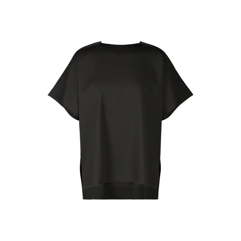 PLEATS PLEASE ISSEY MIYAKE A Poc Form Ribbed T shirt-0