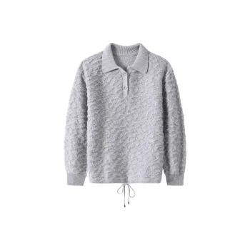 H-YXIANG Sweater Women's Brocade Gray