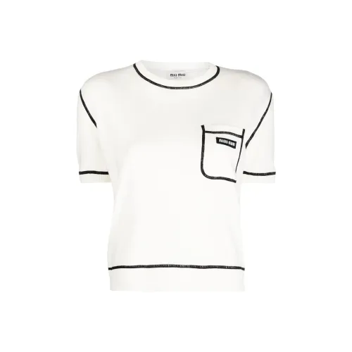 MIU MIU SS23 T Schwarz Women's White