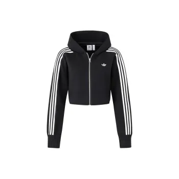 Adidas Originals Premium Zipper Hoodie Sweater Women's Black