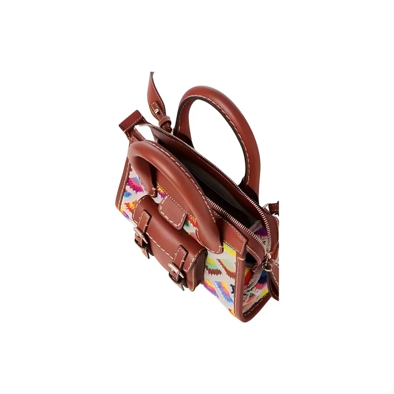 Chloe Edith Cow Leather Handbag Mini Women's Brown/Multicolor-4