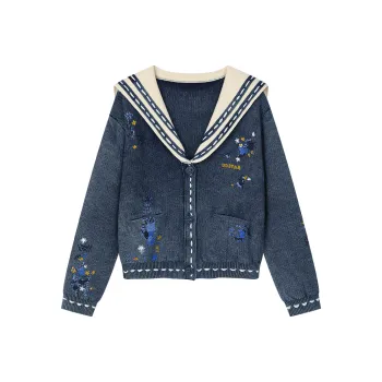 UOOYAA Sweater Women's Navy Blue