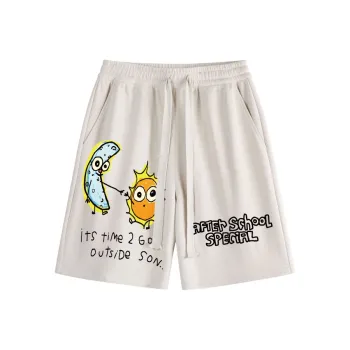 AFTER SCHOOL SPECIAL Casual Shorts Unisex Apricot