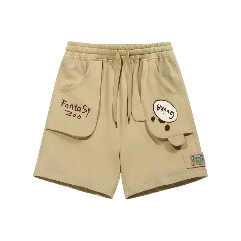 Guuka Casual Shorts Unisex Khaki-0