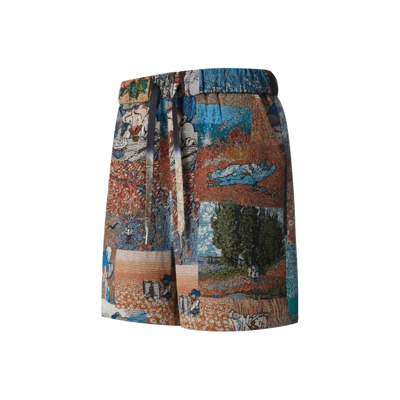 UPZCY Casual Shorts Unisex Sri Lanka Blue-16