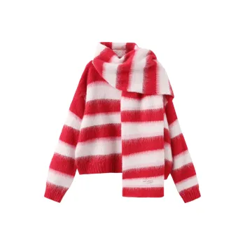 CUBIC Wool Blend Knitted Fabric Sweater Women's