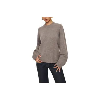 REFORMATION Calloway Regenerative Wool Crew Sweater Women's Gray