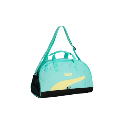 PUMA Polyester One Shoulder Crossbody Portable Gym Bag Medium Size Unisex Mint With Light Lemon
