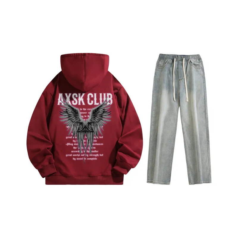 A.X.S.K Sweatshirt Sets Unisex-98