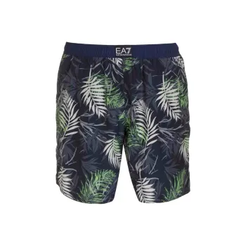 EMPORIO ARMANI EA7 SS24 Casual Shorts Men's Blue Green Gray