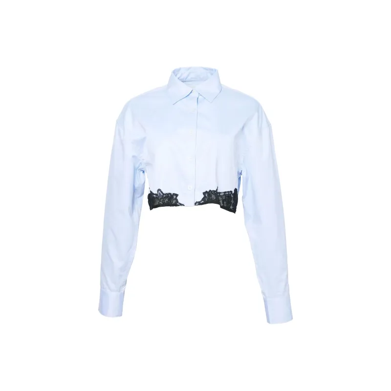 Fleur Du Mal Poplin Cropped Shirt-0