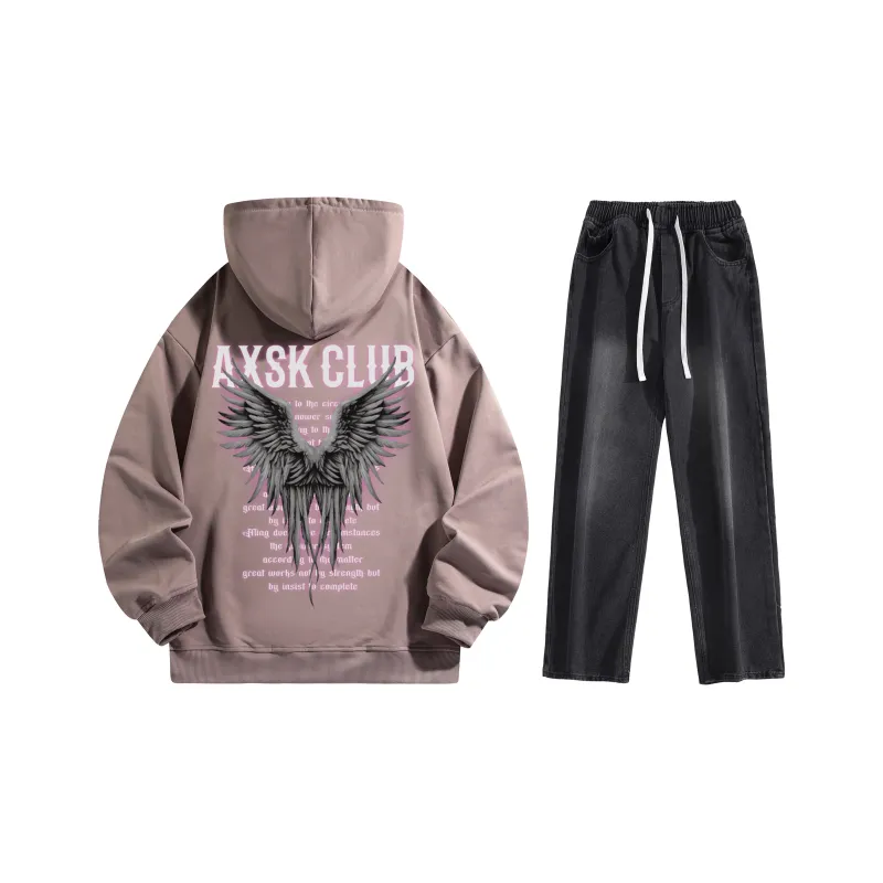 A.X.S.K Sweatshirt Sets Unisex-56