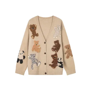 UOOYAA Sweaters Women's Ecru