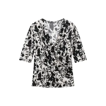 H YXIANG T Shirt Women's Black White
