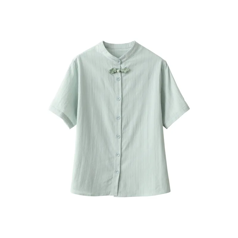Huagaa Shirt Women's Lake Green-0