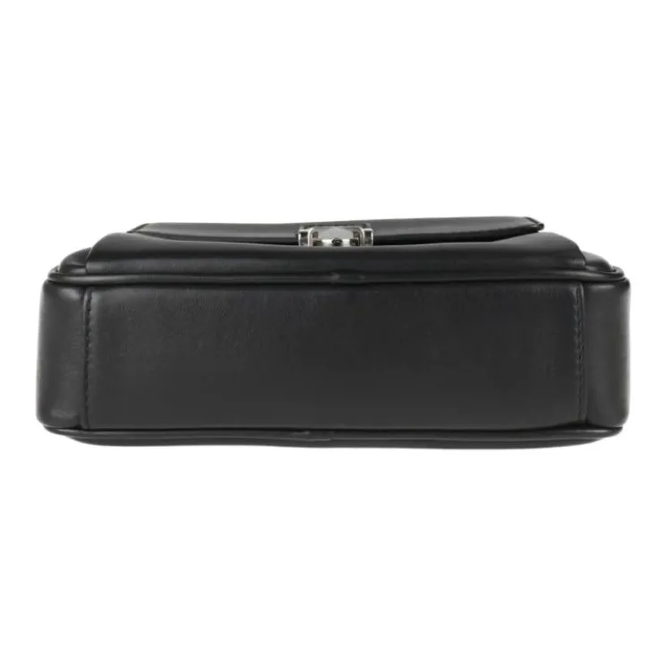 FERRAGAMO Leather Clutch Men's Black-3
