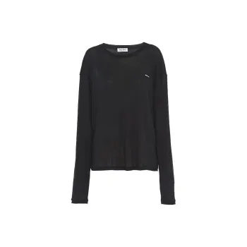MIU MIU Logo patch Long sleeve T shirt