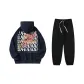 Navy Blue Top+Black Bottom Pants