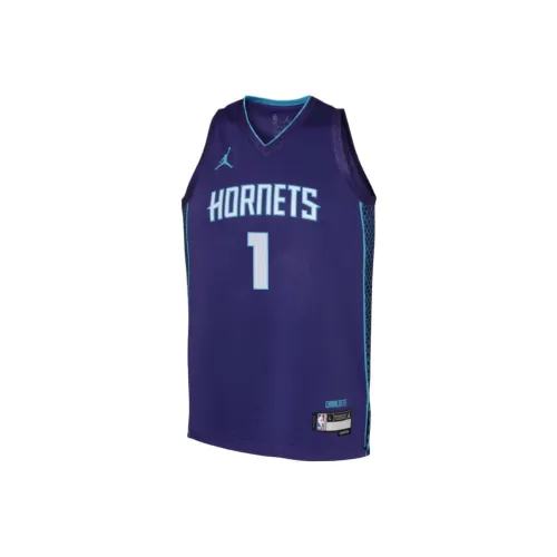NBA Youth Jordan Brand LaMelo Ball Purple Charlotte Basketball Jerseys Unisex Purple